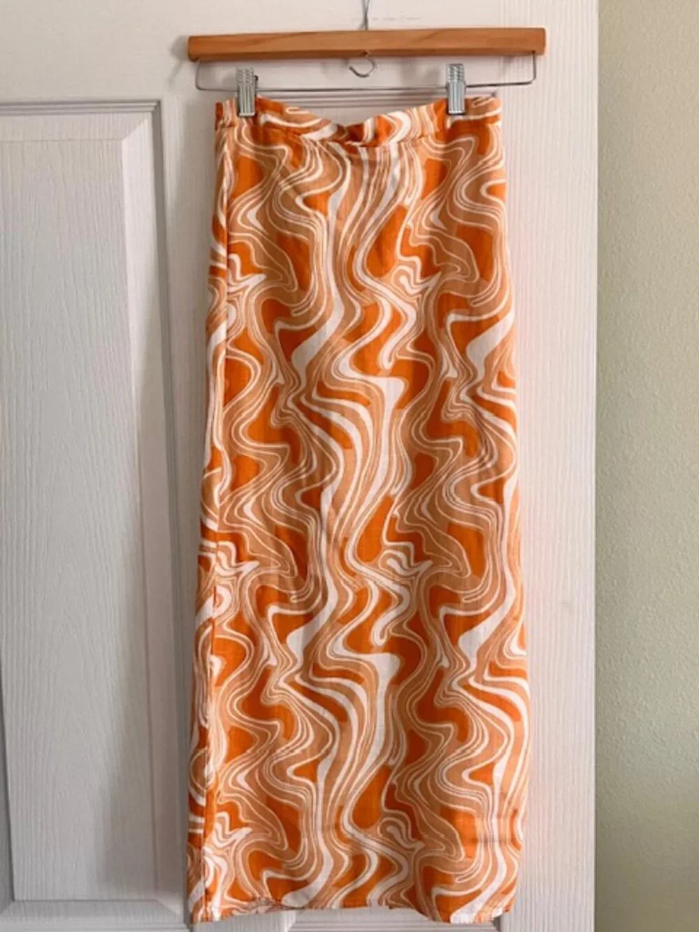 CAARA Anthropologie 2 piece bandeau top and midi length fitted skirt XS beach